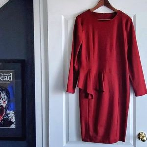 Ruffle Detail Office Dress